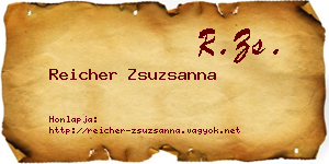 Reicher Zsuzsanna névjegykártya